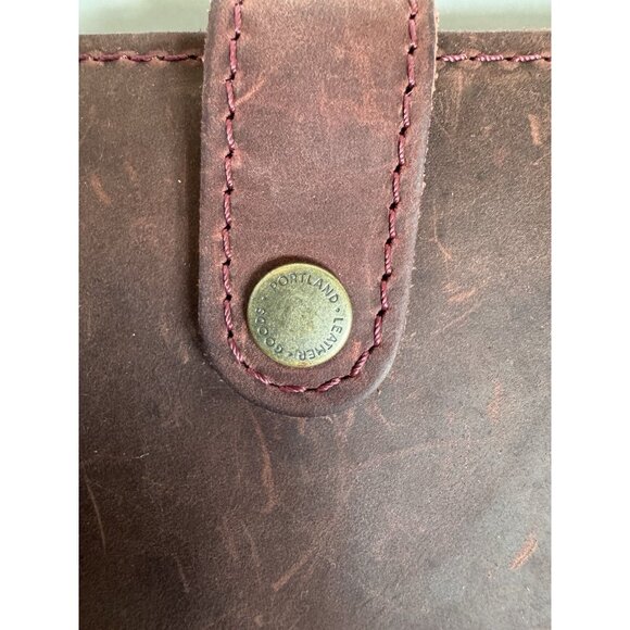 Portland Leather Goods Bi-Fold Wallet In Merlot - Picture 4 of 4